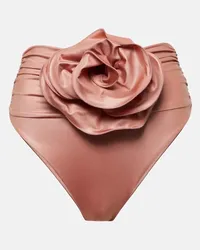 Magda Butrym Slip bikini con applicazione floreale Rosa