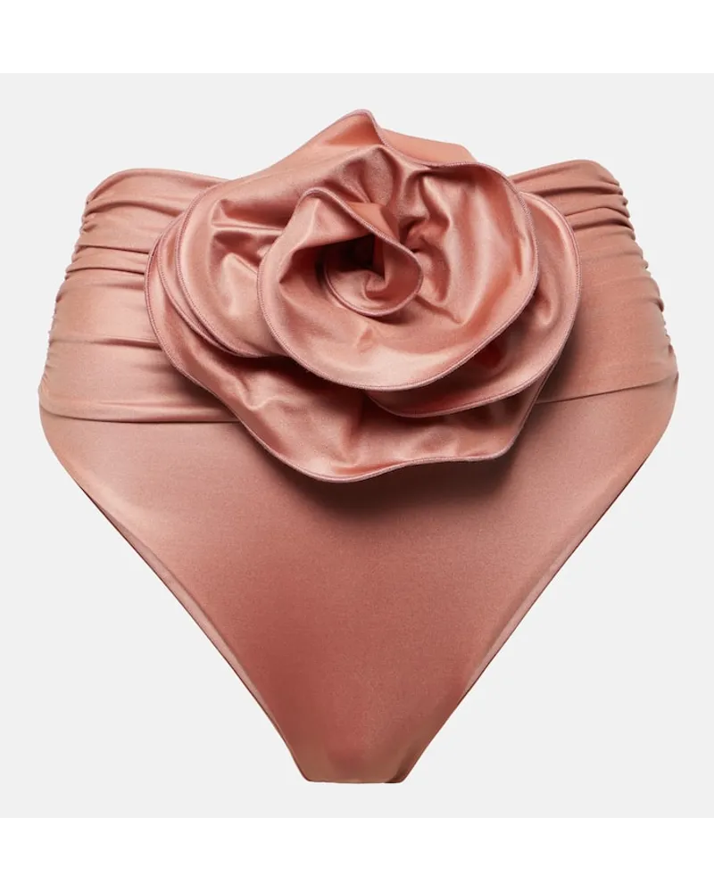 Magda Butrym Slip bikini con applicazione floreale Rosa