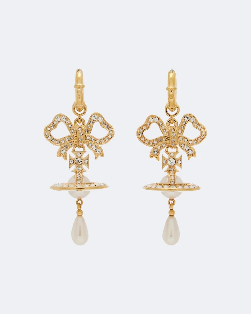 Vivienne Westwood Orecchini Rigoberta con perle bijoux Oro