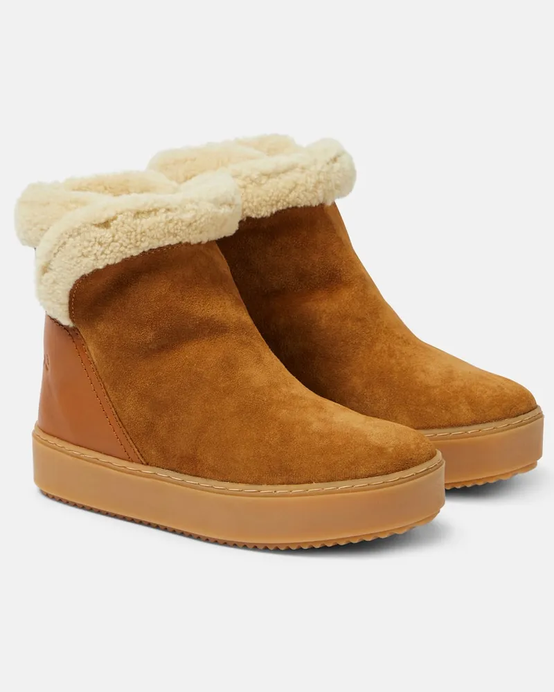 See by Chloé See By ChloÃ© Stivaletti Juliet in suede con shearling Beige