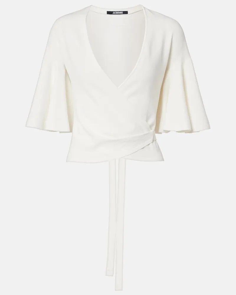 Jacquemus Top Paysan in maglia di jersey Bianco