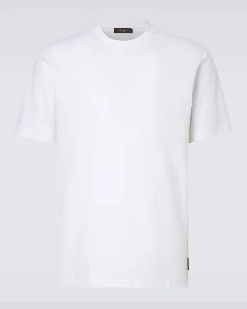 Slowear T-shirt in jersey di cotone e seta Bianco