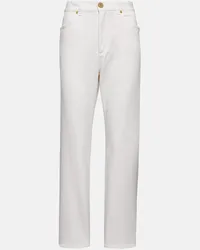 Balmain Jeans regular a vita alta Bianco