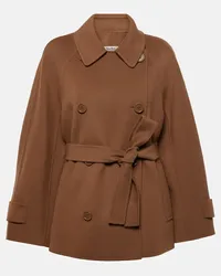 Max Mara Cappotto doppiopetto in lana Marrone