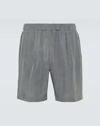 FRANKIE Shop Shorts Leland in cupro Grigio