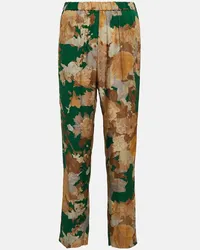 Dries van Noten Pantaloni slim con stampa Multicolore