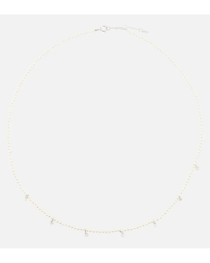 PERSEE PersÃ©e Collana in oro bianco 18kt con diamanti e perle Multicolore
