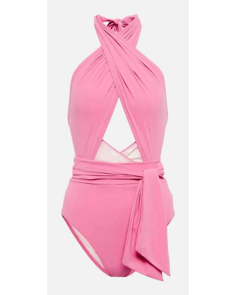 Karla Colletto Costume intero con cut-out Rosa
