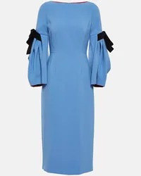 Roksanda Ilincic Abito midi Venturi in crêpe Blu