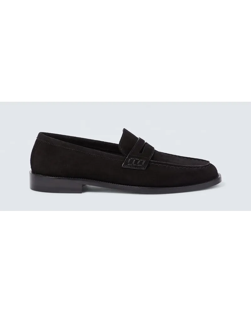Manolo Blahnik Mocassini Perry in suede Nero