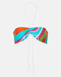 Emilio Pucci Top bikini a fascia Iride con stampa Multicolore