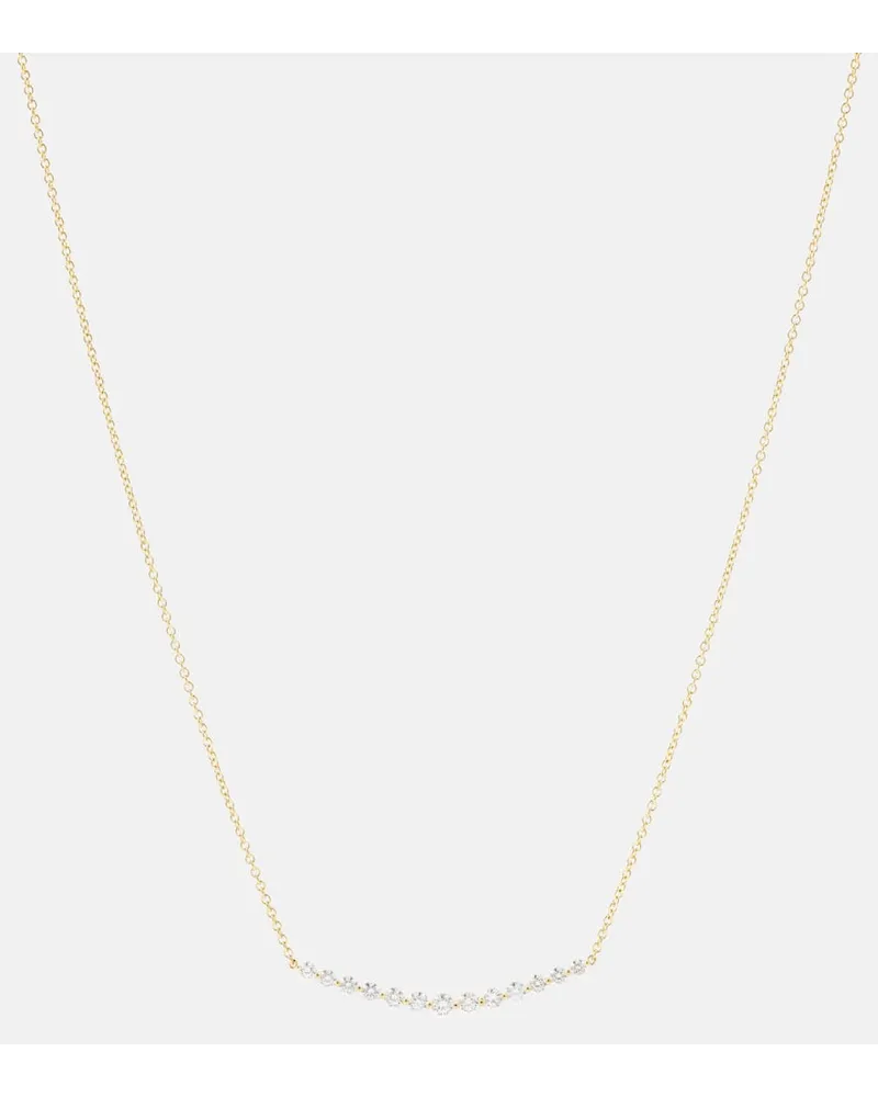 ANITA KO Collana Crescent in oro 18kt con diamanti Oro