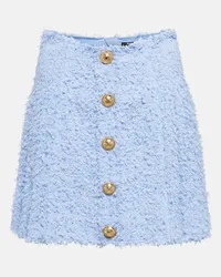 Balmain Minigonna in bouclé Blu