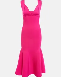 Roland Mouret Abito midi asimmetrico Rosa