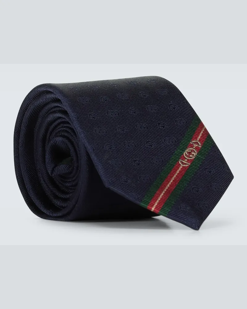 Gucci Cravatta in seta Blu