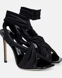 Jimmy Choo Sandali Neoma in jersey e pelle Nero