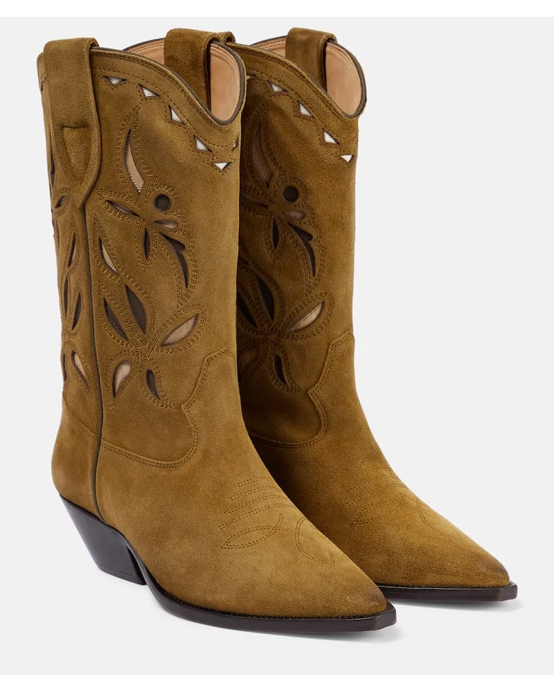 Isabel Marant Stivali texani Duerto in suede Beige