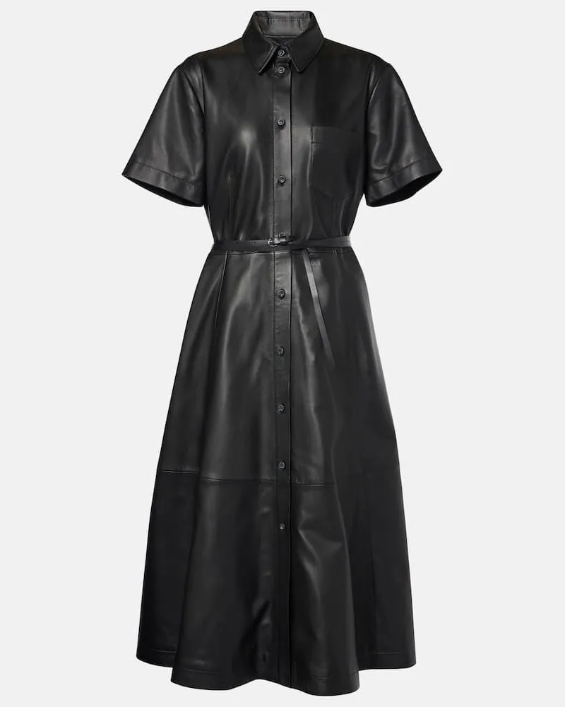 Altuzarra Abito chemisier Kiera in pelle Nero