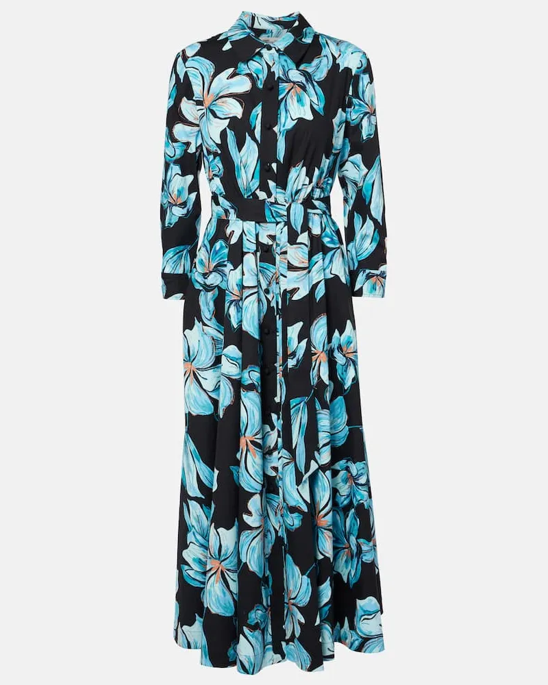 Diane von Furstenberg Abito lungo Blaine in cotone Multicolore