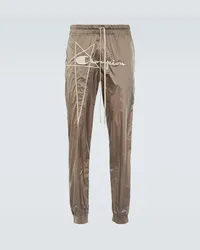 Rick Owens x Champion® - Pantaloni sportivi in nylon Beige