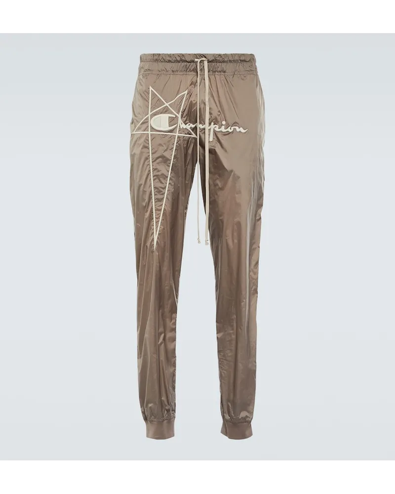 Rick Owens x ChampionÂ® - Pantaloni sportivi in nylon Beige