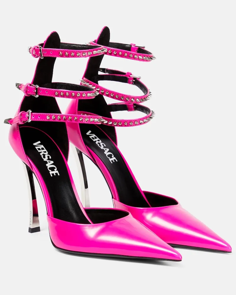 Versace Pumps Pin-Point in pelle Rosa
