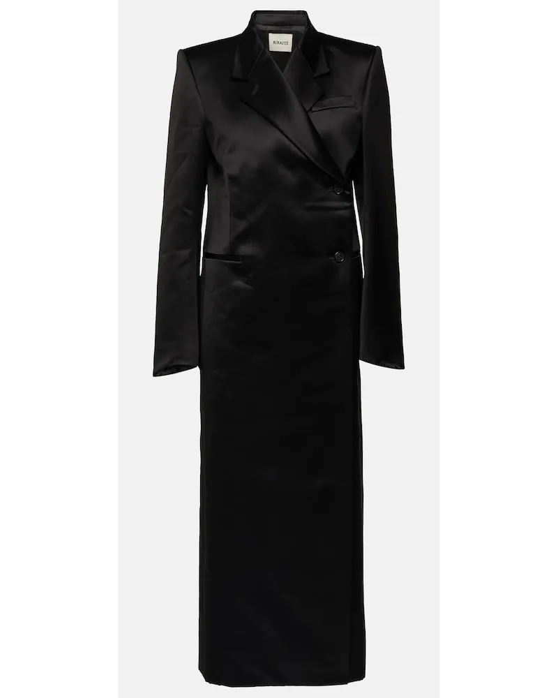 KHAITE Cappotto Kelton in raso Nero