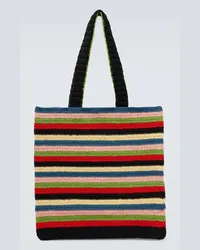 BODE Borsa Village Stripe in crochet Multicolore