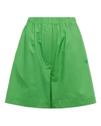 Nanushka Shorts Megan in popeline di cotone Verde