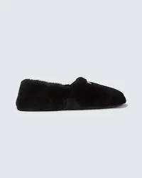 Prada Slippers in shearling Nero