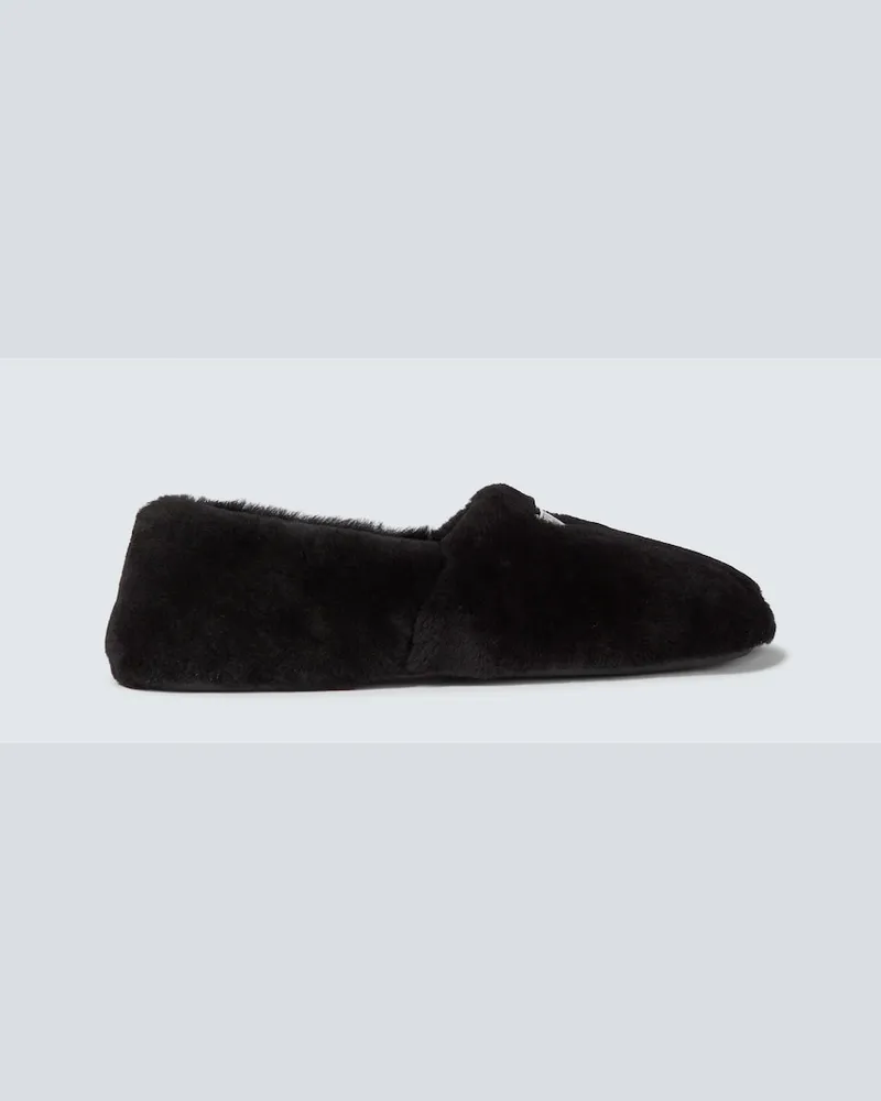 Prada Slippers in shearling Nero