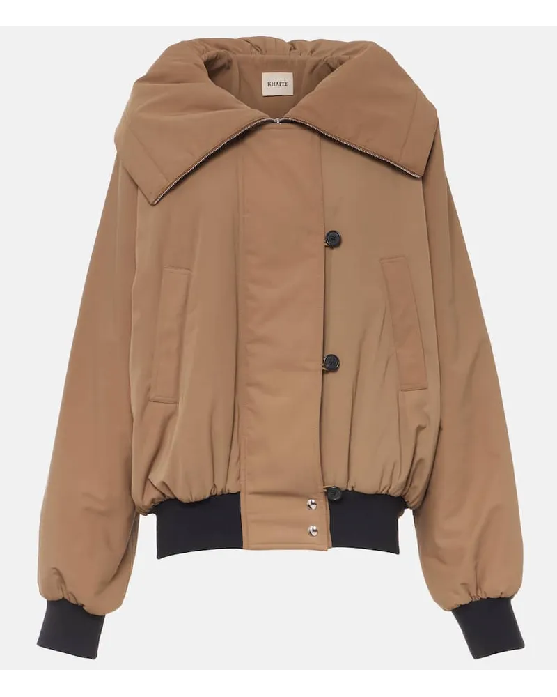 KHAITE Giacca Rhonda in twill Beige