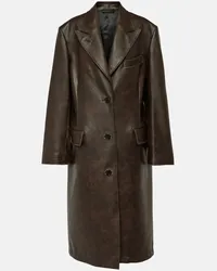 Acne Studios Cappotto Ovittor in similpelle Marrone