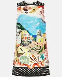 Dolce & Gabbana Miniabito Capri in cotone con stampa Multicolore