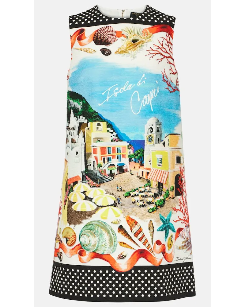 Dolce & Gabbana Miniabito Capri in cotone con stampa Multicolore