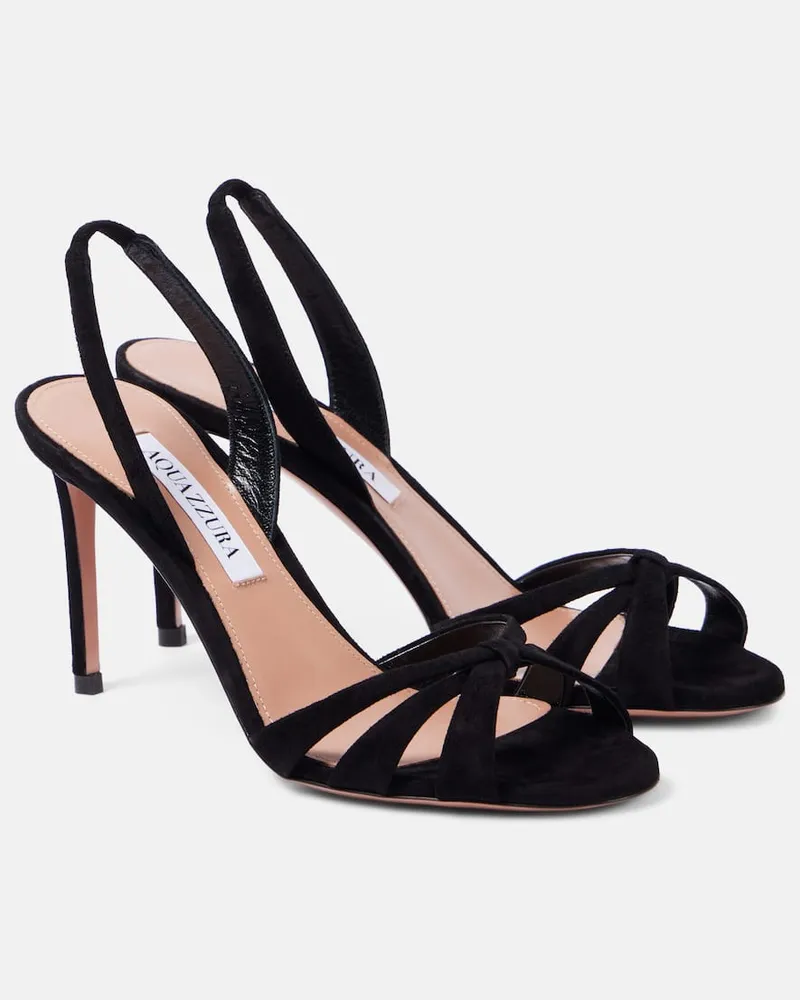 Aquazzura Sandali Tati 85 in suede Nero