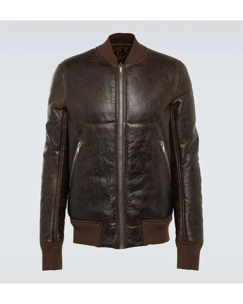 Rick Owens Giacca in shearling Marrone