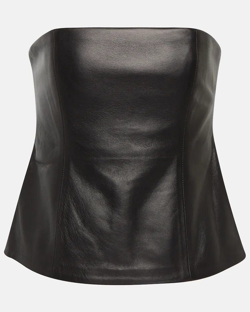 Co Essentials - Bustier in pelle Nero