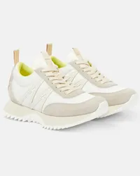 Moncler Sneakers Pacey con suede Bianco