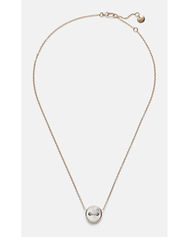 Pomellato Collana Pom Pom Dot in oro rosa 18kt con diamanti e madreperla Oro