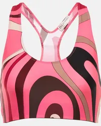 Emilio Pucci Top sportivo Marmo Multicolore