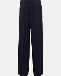 Jil Sander Pantaloni a gamba larga e vita alta Blu