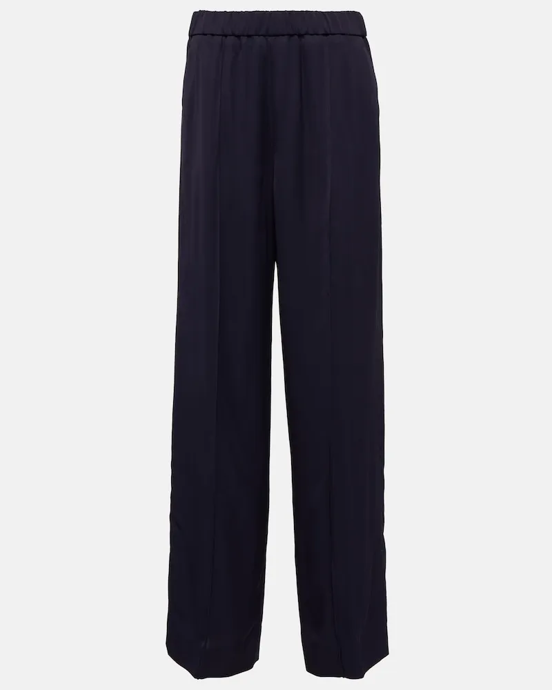 Jil Sander Pantaloni a gamba larga e vita alta Blu