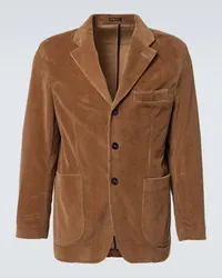 Rubinacci Blazer in velluto a coste Marrone