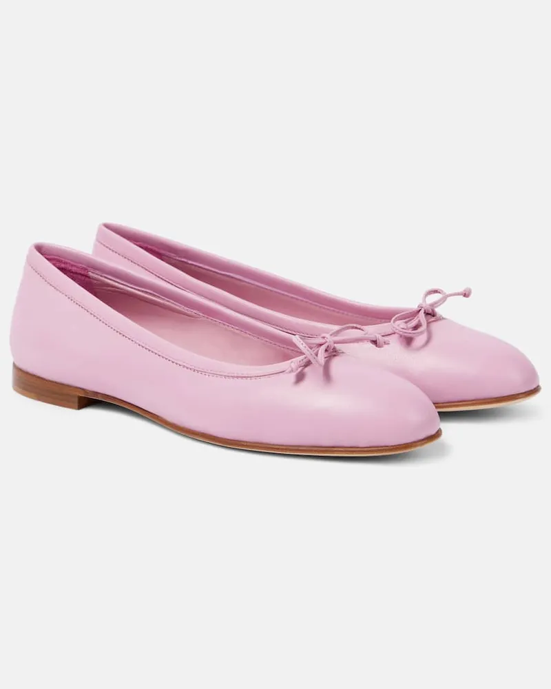 Manolo Blahnik Ballerine Veralli in pelle Rosa