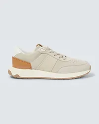 TOD'S Sneakers in suede Bianco