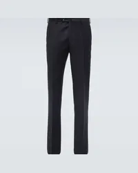 Loro Piana Pantaloni slim Pantaflat in flanella Blu