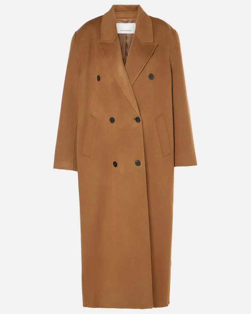 FRANKIE Shop Cappotto doppiopetto Gaia in misto lana Marrone