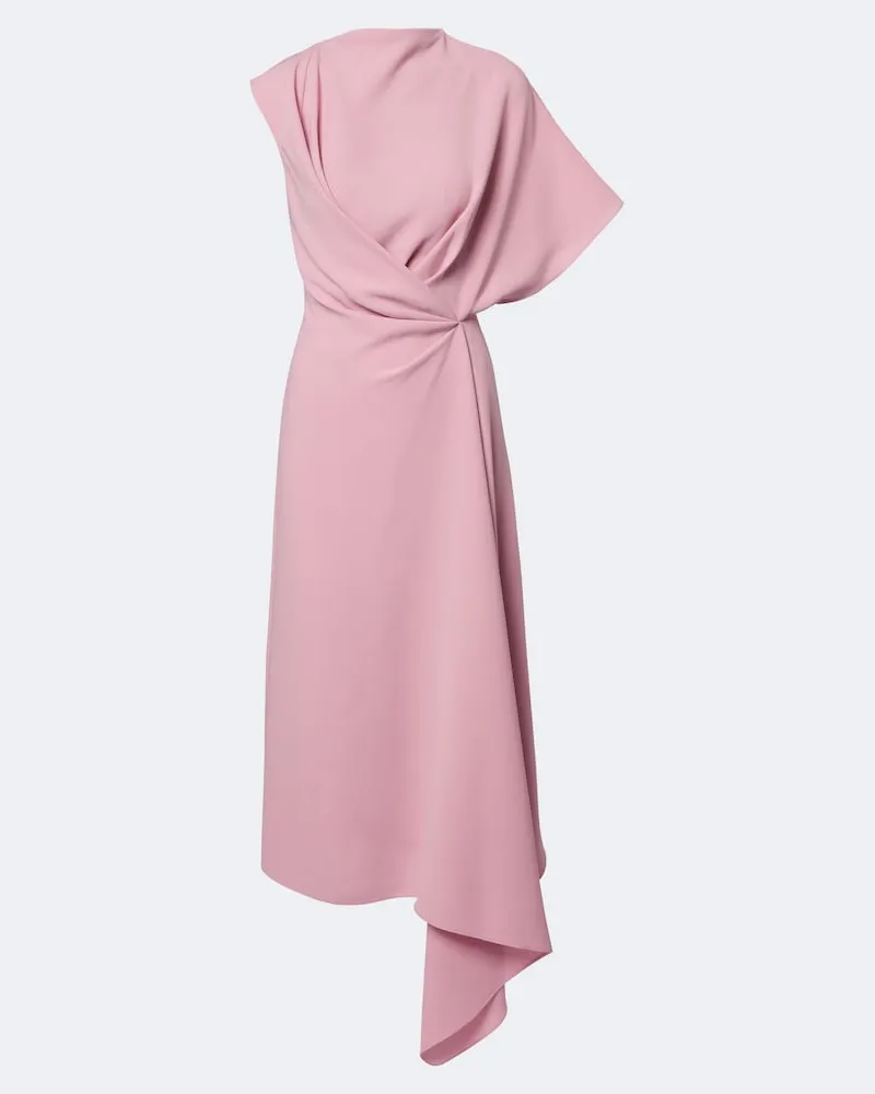 Roksanda Ilincic Abito midi Elva in crêpe asimmetrico Rosa