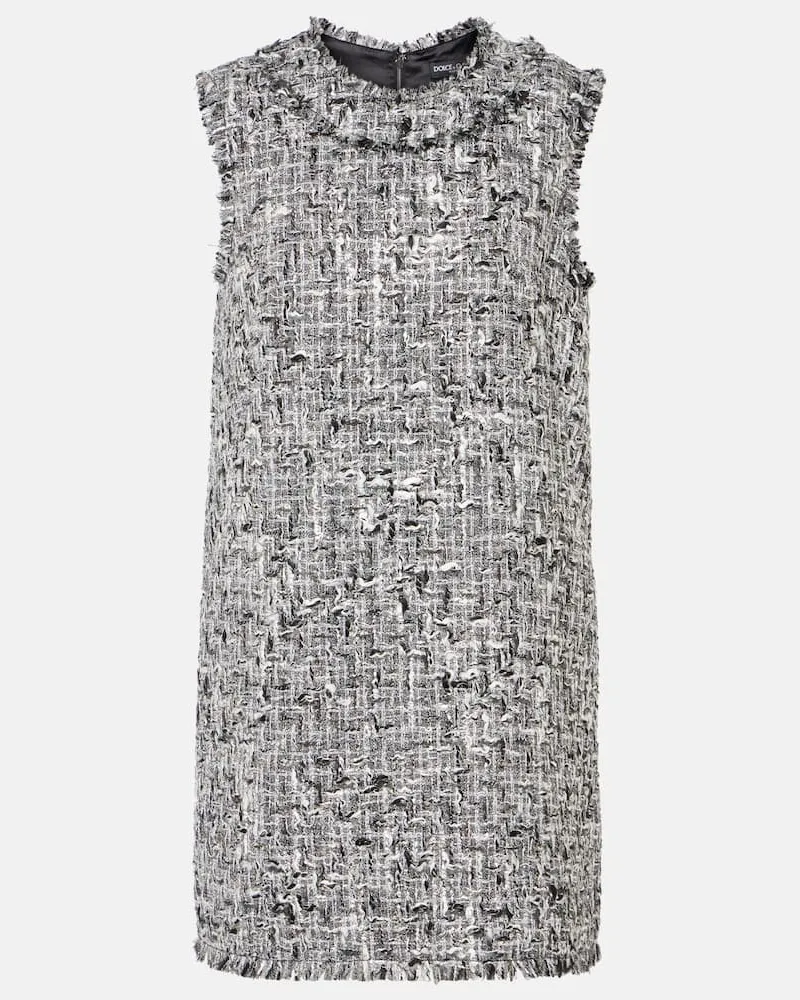 Dolce & Gabbana Abito corto in tweed con lamÃ Grigio